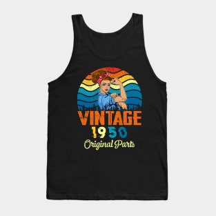 Vintage Women Birthday Costumes 1950 Original Parts Tank Top